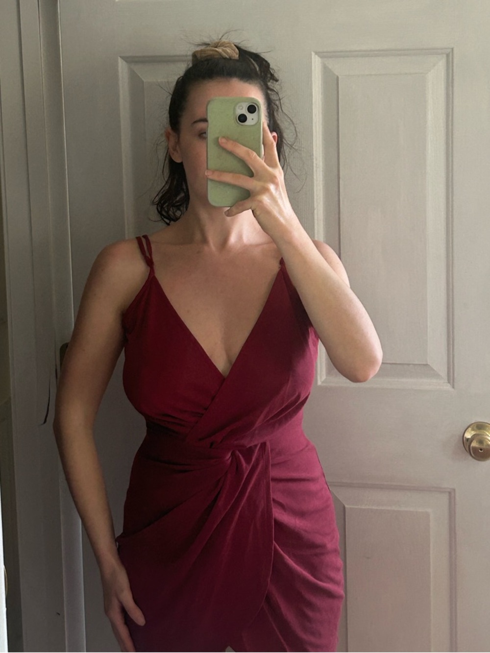 Elegant Burgundy Dress
